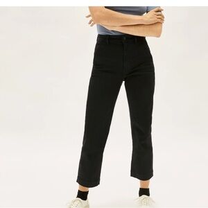 Everlane Black Straight-Leg Crop Jeans